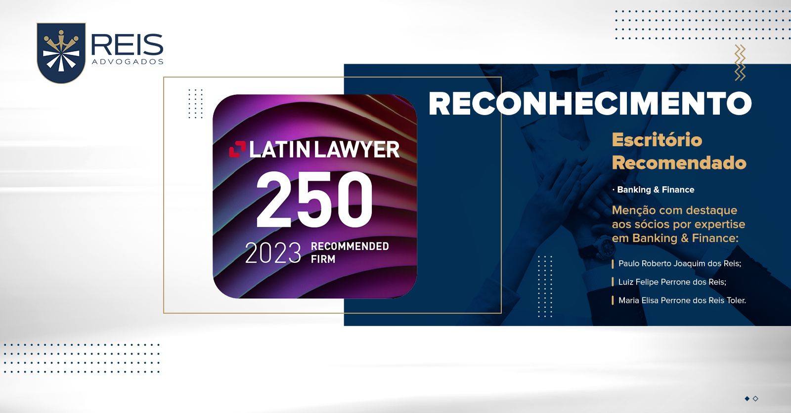 Reis Advogados é classificado como Escritório Recomendado do Latin Lawyer 250 2023