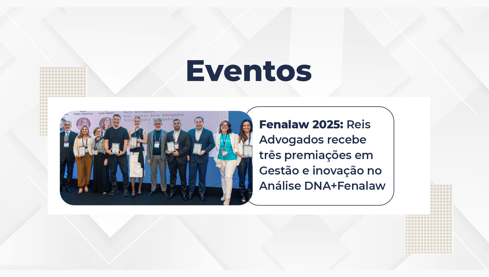 Participação na Fenalaw e Reconhecimento Análise DNA+Fenalaw