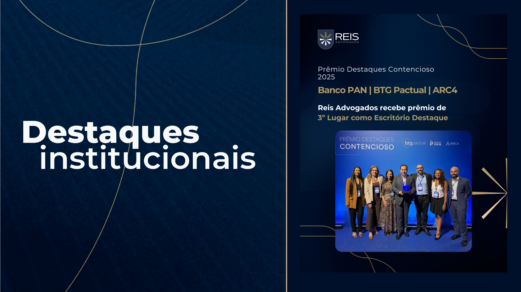 Conquista no Prêmio Destaques Contencioso do Banco Pan, BTG Pactual e Arc4