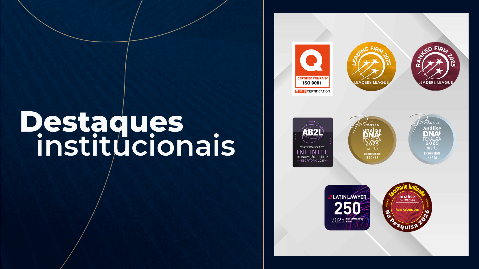 Escritório se destaca em premiações ao longo do ano